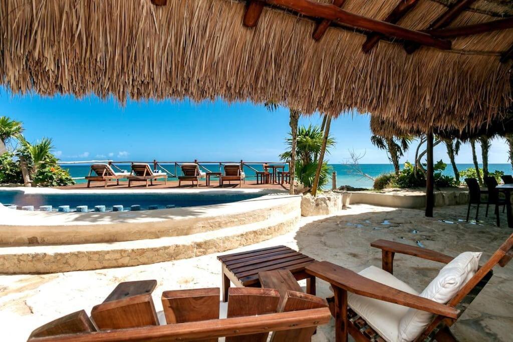 Luxury 5-Br Beachfront Home In Tulum Casa Sofia Gato Eksteriør billede