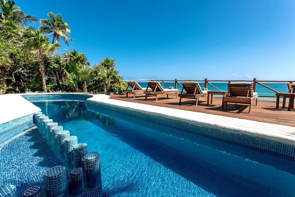 Luxury 5-Br Beachfront Home In Tulum Casa Sofia Gato Eksteriør billede