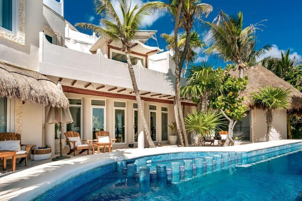 Luxury 5-Br Beachfront Home In Tulum Casa Sofia Gato Eksteriør billede