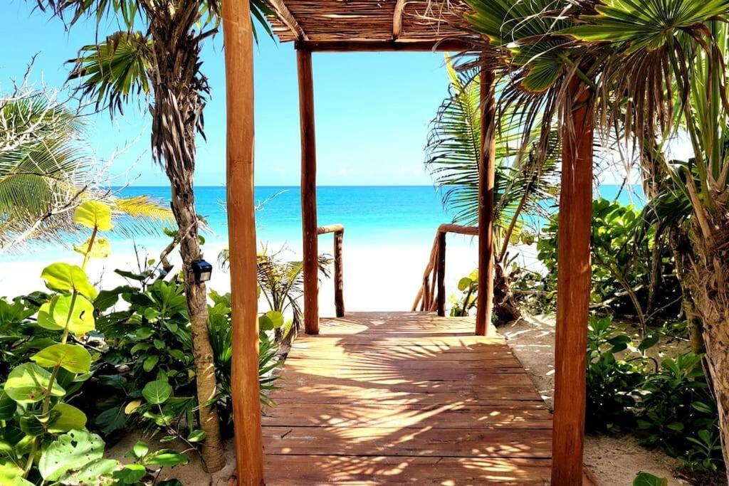 Luxury 5-Br Beachfront Home In Tulum Casa Sofia Gato Eksteriør billede